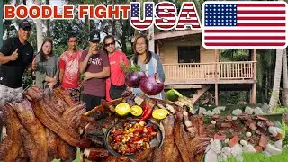 Kubo sa Bukid Dinarayo ng mga Taga America USA Cavite Boodle Fight..Mga gulay Pinakyaw ng mga bisita