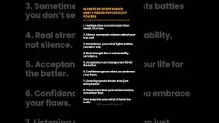 Secrets of Silent Ranks: Man&rsquo;s Hidden Psychology Powers, #shortsfeed #shorts #shortvideo