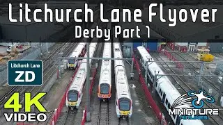 Derby Litchurch Lane - Aerial Flyover of Alstom Works in 4K