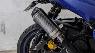 Yamaha Stock vs Custom exhaust Maxster 125 XQ 125 MBK Thunder