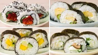 4 Sushis Vegetarianos | Receta Rápida