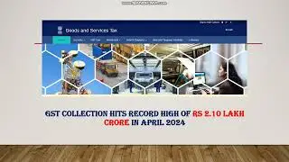 GST Collection For April 2024|GST collection hits record high of RS 2.10 lakh crore in April24 #gst