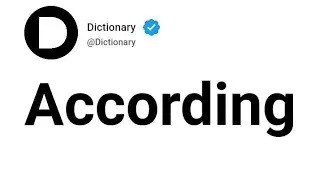 According Meaning In English