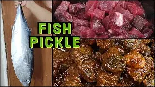 Fish Pickle Recipe | Meen Oorugai | Spicy Fish Pickle | Big Fish cutting #fish #food #spicy #lunch
