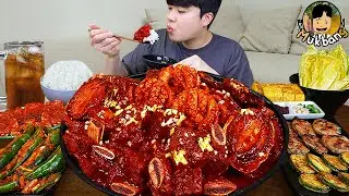ASMR MUKBANG | Огромная говядина Галби-джим, колбаса, корейская домашняя еда рецепт ! принимать пищу