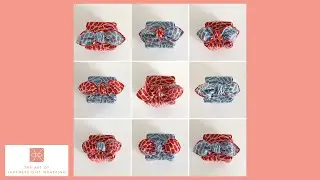 Furoshiki Tutorials: Basic box wrapping, Square knot, Untying a square knot_風呂敷の包み方_箱の包み方_真結び