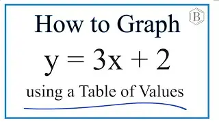 How to Graph the Equation y = 3x + 2 (Using a Table of Values)