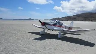 Barra Island Beach Landing, Outer Hebrides - Jodel D150 Mascaret - Cockpit View