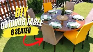 DIY Round Outdoor Patio Table - 6 Seater - Must Watch Till The End!! FREE PLANS
