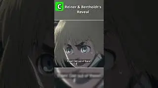 Top 5 Attack on Titan Moments Ranked (S&ndash;D Tier) #AnimeRankings #AnimeEdits #Top5 #Shorts