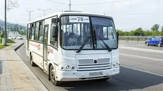 Поездка на автобусе ПАЗ 320412-05 по маршруту 78 в Красноярске! (гос Р542НО)