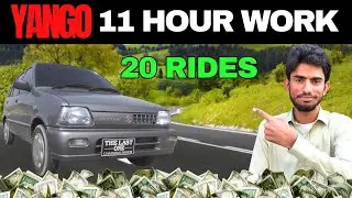 Dha Clifton 20 rides Complete || 11 hour work yango car earning || 