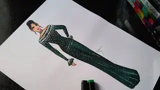 Fashion drawing /تعلم رسم الأزياء وتلوينها خطوة بخطوة
