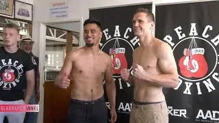 Weigh In: David Light vs Mose Auimatagi | Peach Boxing