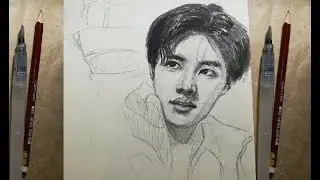Часть 1 | Рисую Хосока и Бекки Джи | Drawing J-Hope and BECKY G