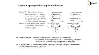 Cascode Op Amp with Single Ended Output - Stability and Frequency Compensation Op-Amp