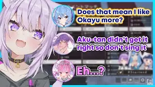 StartEnd plays a game and turns out, Suisei likes Okayu more than Aqua does【Hololive | Eng Sub】