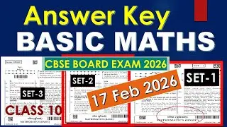 set 1,2,3 basic maths answer key class 10 / cbse board exam 2026 / maths paper solution class 10