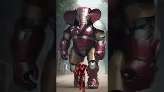 Superhero but Elephant 💥 all caracter #marvel #avengers #shorts #ai #hulk #hulkbuster #spiderman