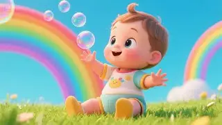 Blue Bubble, Blue Bubble, Floating High | Gentle Bubble Song for Kids | Sky Adventure Rhyme