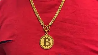 I made a bitcoin logo pendent