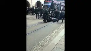 Erfurt 02. Mai Bahnhof - Eingreifen der Polizei