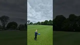 Samuel trying to fly drone at Abbey Park,  PERSHORE