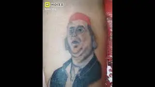 Funny Tattoo video of Akhilesh Yadav | Permanent tattoo of Akhilesh Yadav | Portrait Tattoo #shorts