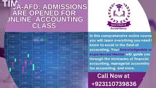 ACCA AFD Admissions, accounting online course