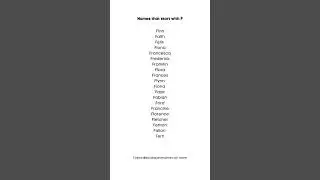 Names that start with &ldquo;F&rdquo; #names #nameinspiration #namesuggestions #music #cover