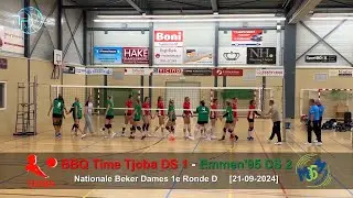 Volleybal Dames Nationale Beker 1e Ronde: BBQ Time Tjoba D1 - Emmen'95 D2 [21-09-2024]