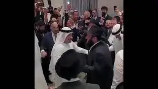 Jews and Arabs dance together at a wedding of a Rabbi in the United Arab Emirates. #shorts
