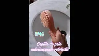 Cepillo de pelo autolimpiante retr&aacute;ctil