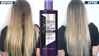 PROVOKE TOUCH OF SILVER BRIGHTENING PURPLE SHAMPOO BEFORE AND AFTER | PURPLE SHAMPOO REVIEW