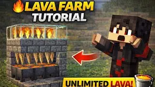 How to Make Lava Farm in Minecraft | Infinite Lava (Survival) | Minecraft Unlimited Lava Farm 🔥 |