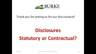 Disclosures: Statutory or Contractual?