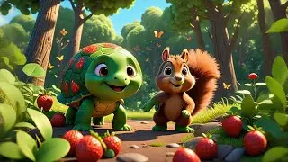 Tutu Turtle Eats a Strawberry | Healthy Eating & Nature Song for Kids | Rhymes and Toddler Learning