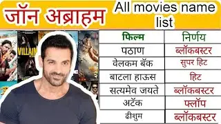 John Abraham All Movie Name List | जॉन अब्राहम की सभी फिल्म | John Abraham hit or flop movie verdict