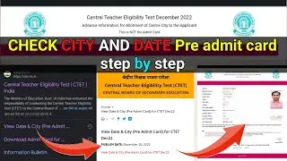 How to check exam date and city CTET 2022 _23  @skyacademy76 #ctetadmitcard