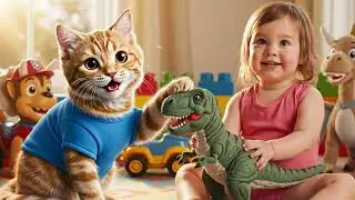 PAW Patrol Toys Unboxing with Funny Cat! 🐱 Dinosaur Toys Surprise & Play 🦕 Kids Video