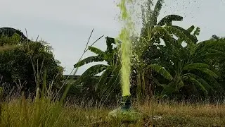 FAIL EXPERIMENT l Green Worm Foam Eruption Toothpaste Coca cola and Fanta  vs Mentos in underground
