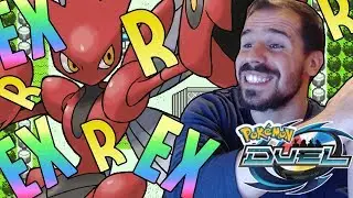 YOOO THIS EX PULL! SCIZOR AND MEGA SCIZOR ARE HERE! 400 Gems Booster Box Openings | POKEMON DUEL