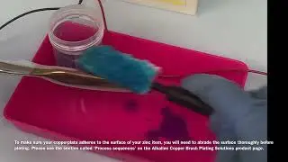 Copper plating on zinc - brush plating method