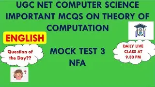 (Mock Test 3) UGC NET Computer Science | TOC MCQs | TNSET 2021 | NDFA | PGTRB CS