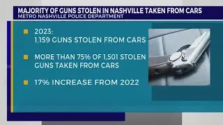 Majority of guns stolen in Nashville taken from cars