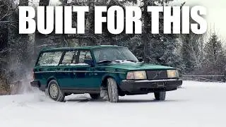 Enjoying a Winter Day in My Legendary 1993 Volvo 240 Wagon