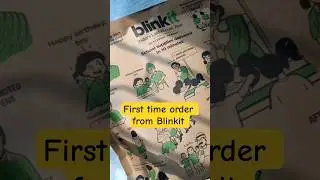 Blinkit First Order Experience🫰🏻10 min delivery grocery store #shorts #ytshorts #blinkit #order