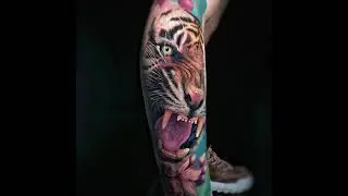 Super realistic full color tiger piece!Done by our Pro Team Artist Adrian Rod Tattoo based in Madrid