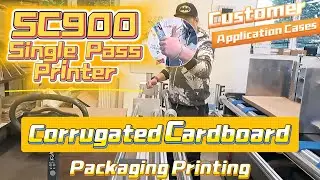 Sunthinks SC900 digital single pass printer for corrugated packaging One pass printing Auto feeder