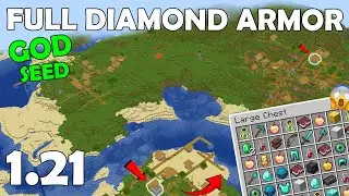 🔥[Best God Seed] For Minecraft 1.21 Java Edition | FULL DIAMOND ARMOR | 3 Villages at Spawn!